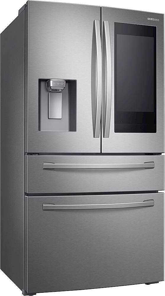 Alt View 12. Samsung - Family Hub 22.2 Cu. Ft. 4-Door French Door Counter-Depth  Fingerprint Resistant Refrigerator - Stainless steel.