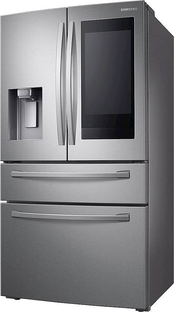 Alt View 13. Samsung - Family Hub 22.2 Cu. Ft. 4-Door French Door Counter-Depth  Fingerprint Resistant Refrigerator - Stainless steel.
