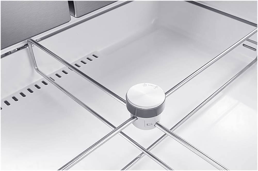 Alt View 14. Samsung - Family Hub 22.2 Cu. Ft. 4-Door French Door Counter-Depth  Fingerprint Resistant Refrigerator - Stainless steel.