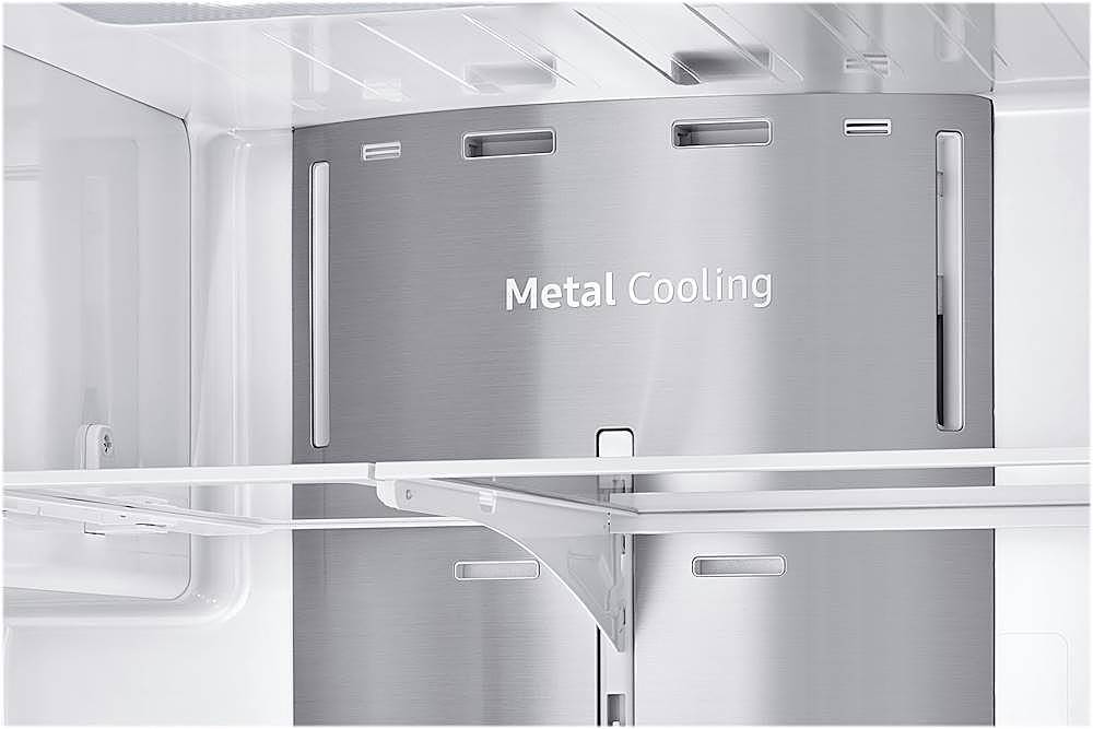 Alt View 15. Samsung - Family Hub 22.2 Cu. Ft. 4-Door French Door Counter-Depth  Fingerprint Resistant Refrigerator - Stainless steel.