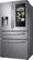 Left. Samsung - Family Hub 22.2 Cu. Ft. 4-Door French Door Counter-Depth Fingerprint Resistant Refrigerator - Stainless steel.