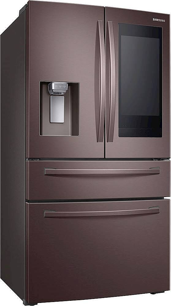 Alt View 12. Samsung - 27.7 cu. ft. 4-Door French Door Smart Refrigerator with Family Hub - Tuscan Stainless Steel.