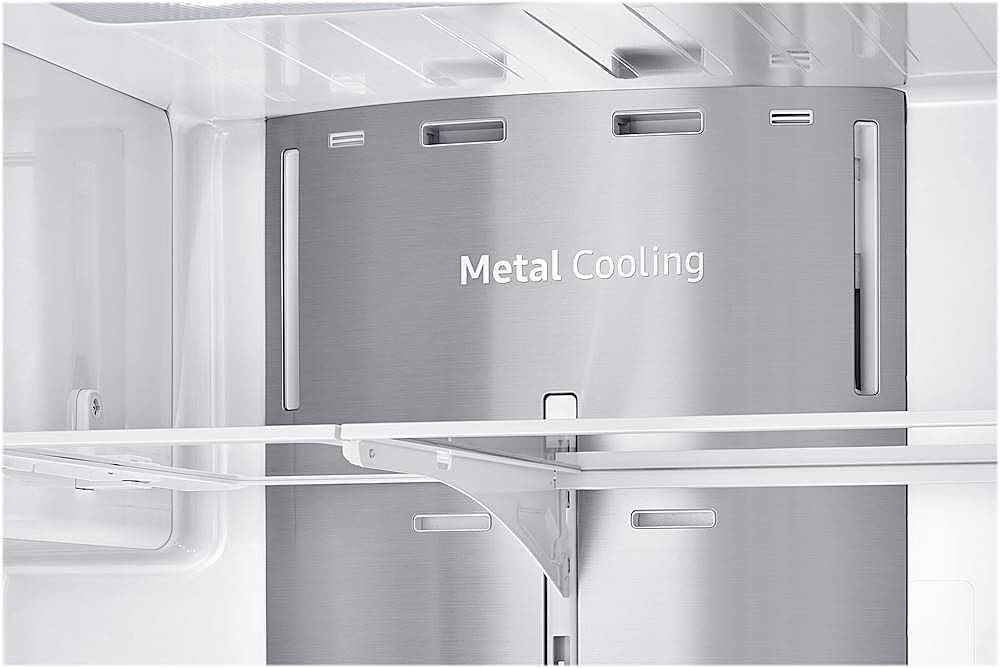 Alt View 14. Samsung - Family Hub 22.2 Cu. Ft. 4-Door French Door Counter-Depth Fingerprint Resistant Refrigerator - Tuscan Stainless Steel.