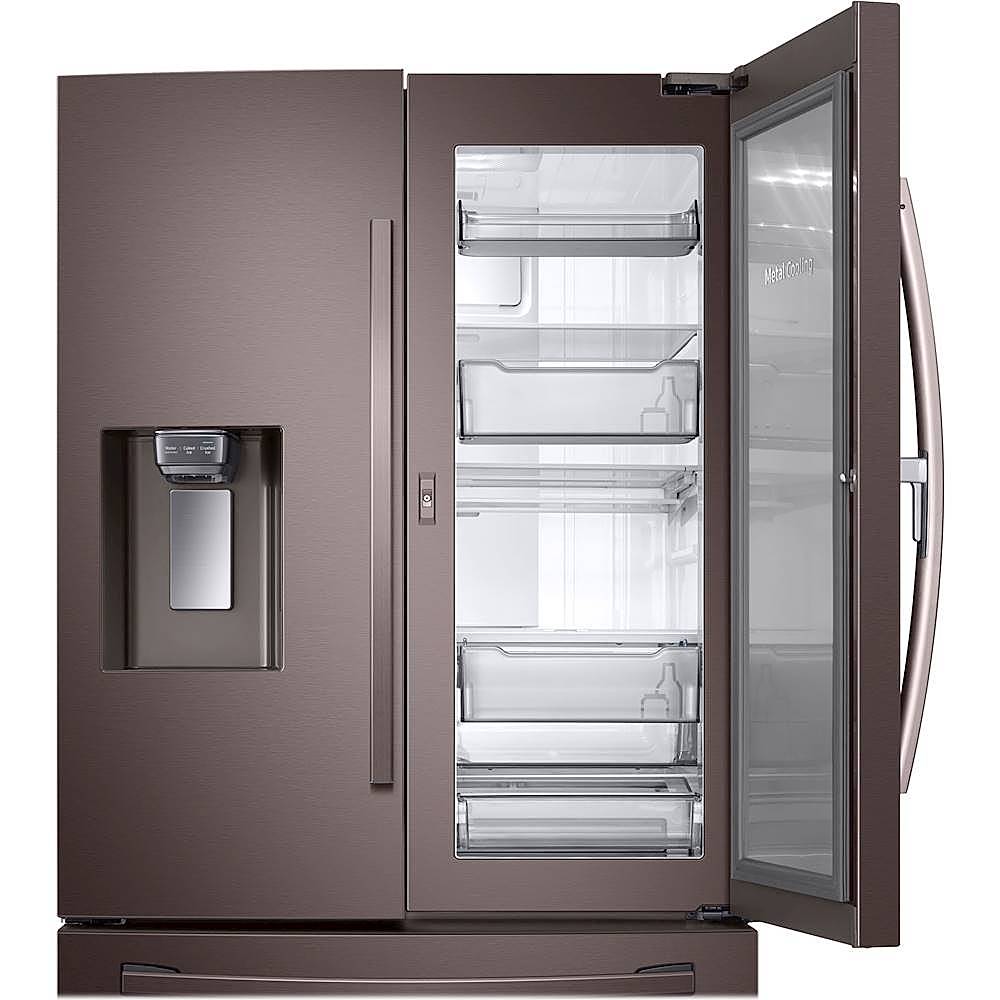 Alt View 11. Samsung - 27.8 Cu. Ft. French Door  Fingerprint Resistant Refrigerator with Food Showcase - Tuscan Stainless Steel.