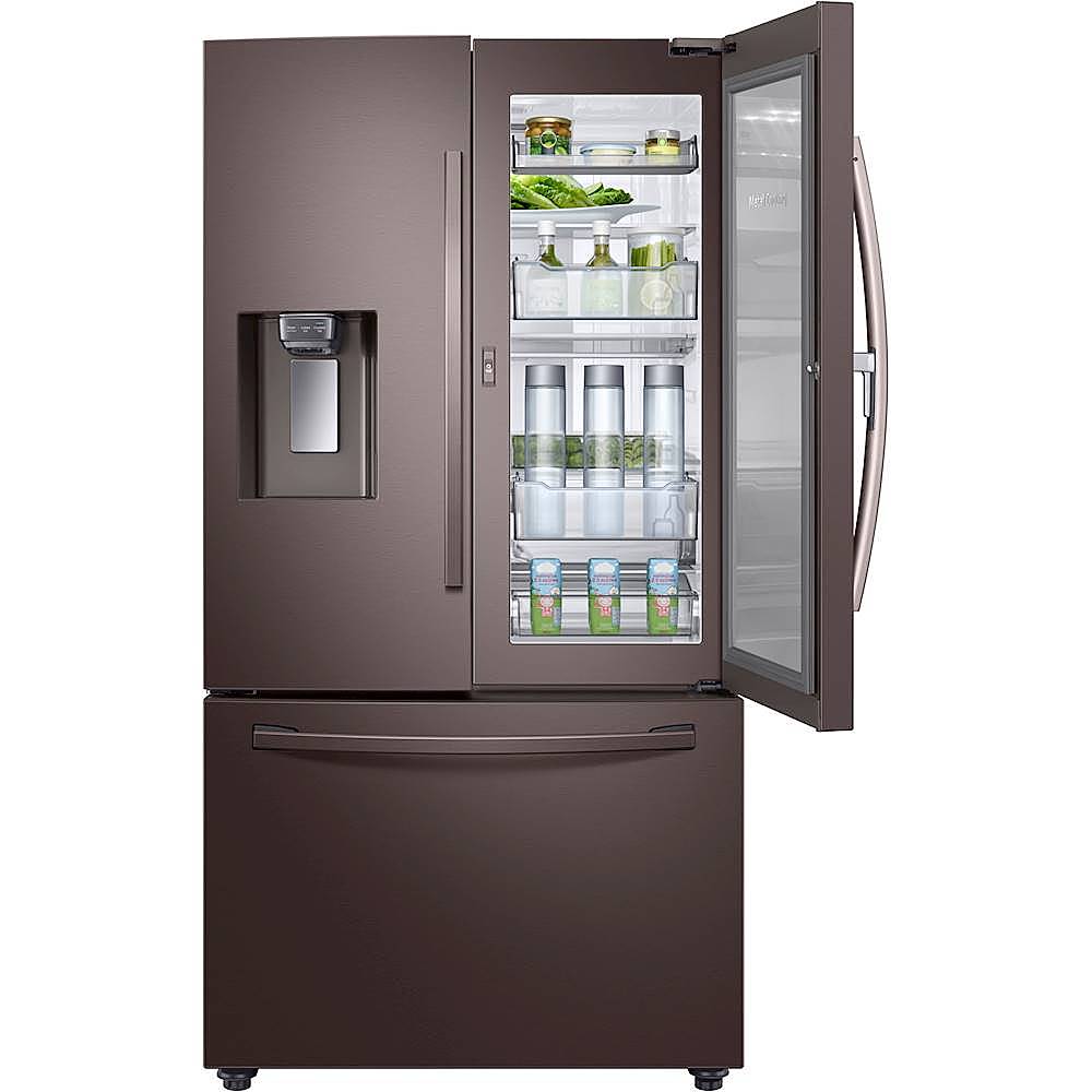 Alt View 13. Samsung - 27.8 Cu. Ft. French Door  Fingerprint Resistant Refrigerator with Food Showcase - Tuscan Stainless Steel.