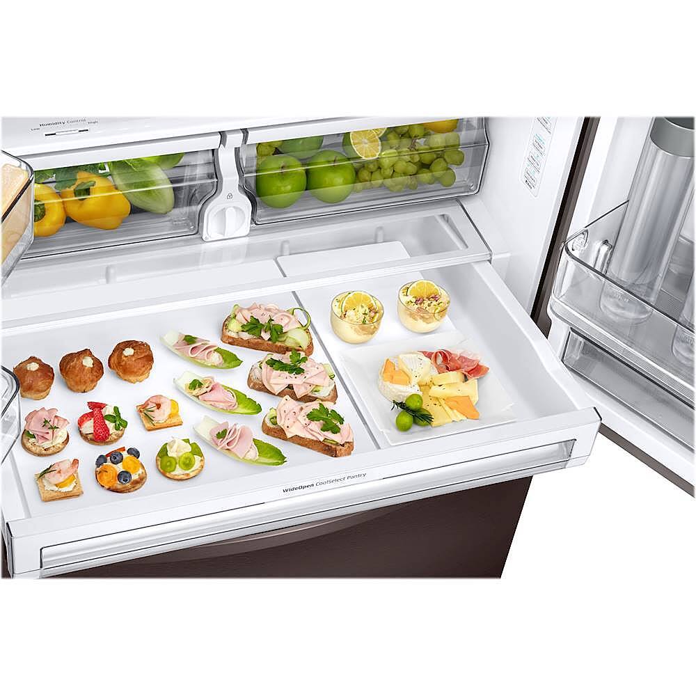 Alt View 15. Samsung - 27.8 Cu. Ft. French Door  Fingerprint Resistant Refrigerator with Food Showcase - Tuscan Stainless Steel.