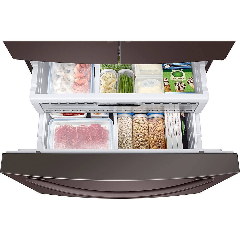 Alt View 18. Samsung - 27.8 Cu. Ft. French Door  Fingerprint Resistant Refrigerator with Food Showcase - Tuscan Stainless Steel.