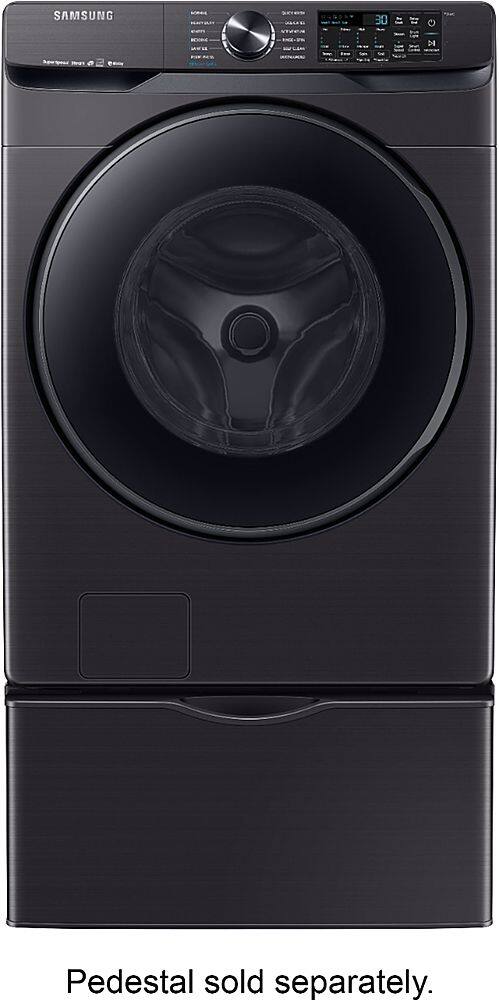 Alt View 11. Samsung - 5.0 Cu. Ft.  High-Efficiency Stackable Smart Front Load Washer with Steam - Black stainless steel.