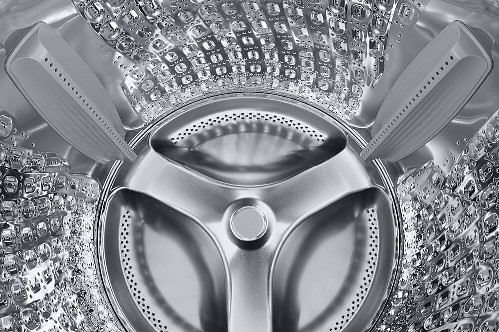 Alt View 12. Samsung - 5.0 Cu. Ft.  High-Efficiency Stackable Smart Front Load Washer with Steam - Black stainless steel.