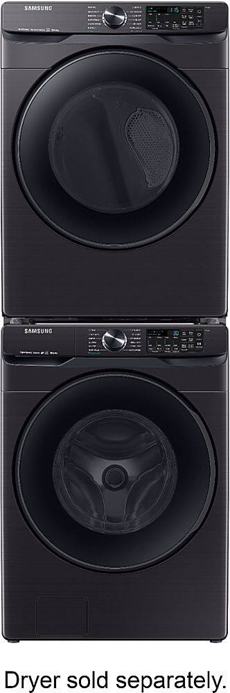 Alt View 25. Samsung - 5.0 Cu. Ft.  High-Efficiency Stackable Smart Front Load Washer with Steam - Black stainless steel.
