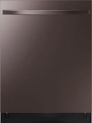 Front. Samsung - StormWash 24" Top Control Built-In Dishwasher with AutoRelease Dry, 3rd Rack, 48 dBA - Tuscan Stainless Steel.