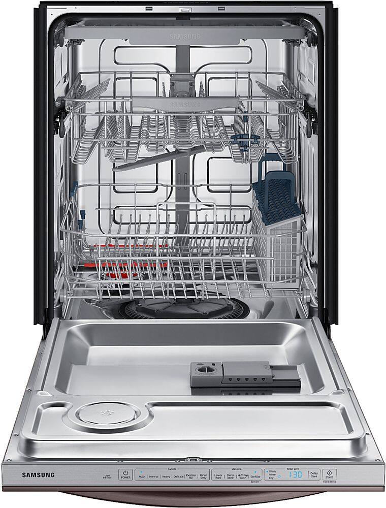 Alt View 12. Samsung - StormWash 24" Top Control Built-In Dishwasher with AutoRelease Dry, 3rd Rack, 48 dBA - Tuscan Stainless Steel.