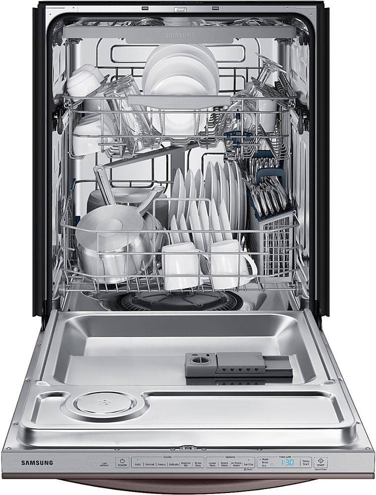 Alt View 14. Samsung - StormWash 24" Top Control Built-In Dishwasher with AutoRelease Dry, 3rd Rack, 48 dBA - Tuscan Stainless Steel.