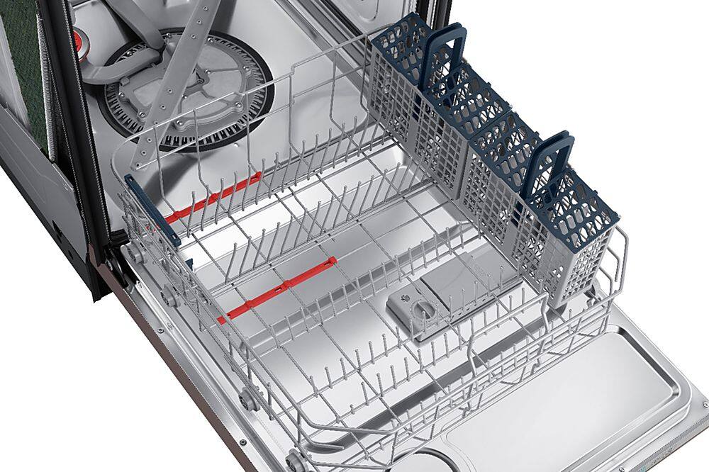 Alt View 22. Samsung - StormWash 24" Top Control Built-In Dishwasher with AutoRelease Dry, 3rd Rack, 48 dBA - Tuscan Stainless Steel.