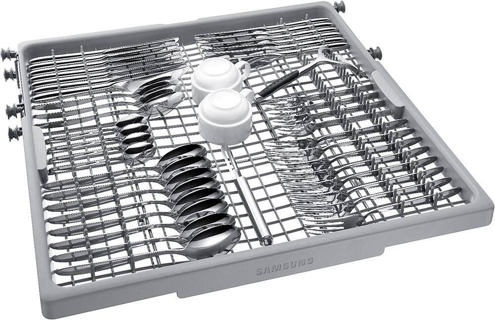 Alt View 32. Samsung - StormWash 24" Top Control Built-In Dishwasher with AutoRelease Dry, 3rd Rack, 48 dBA - Tuscan Stainless Steel.