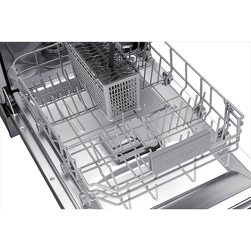Alt View 28. Samsung - 18" Compact Top Control Built-in Dishwasher with Stainless Steel Tub, 46 dBA - Black Stainless Steel.