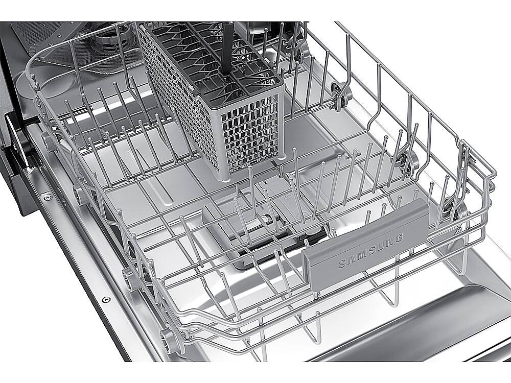 Alt View 29. Samsung - 18" Compact Top Control Built-in Dishwasher with Stainless Steel Tub, 46 dBA - Black Stainless Steel.