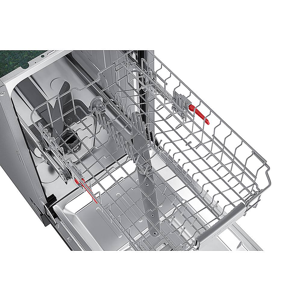 Alt View 32. Samsung - 18" Compact Top Control Built-in Dishwasher with Stainless Steel Tub, 46 dBA - Black Stainless Steel.