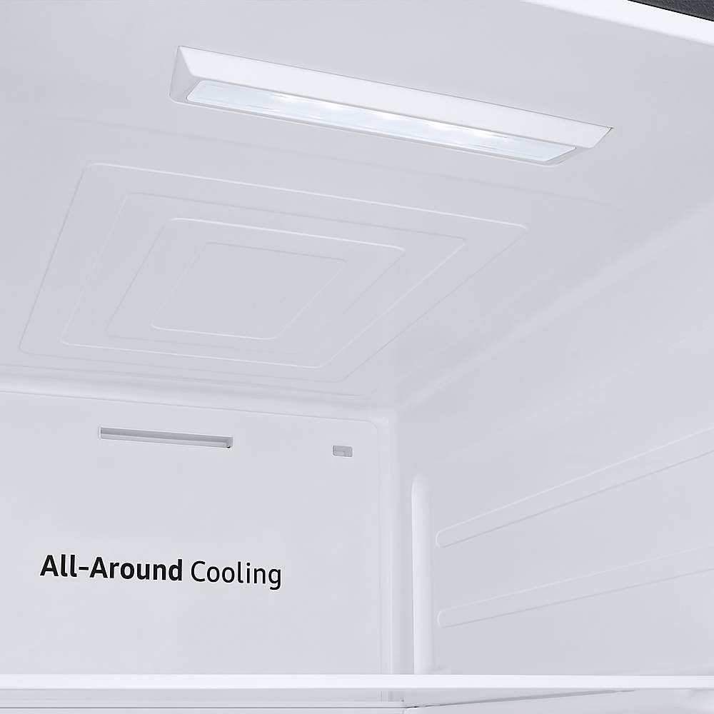 Alt View 21. Samsung - 27.3 cu. ft. Side-by-Side Smart Refrigerator with Family Hub - Fingerprint Resistant Black Stainless Steel.