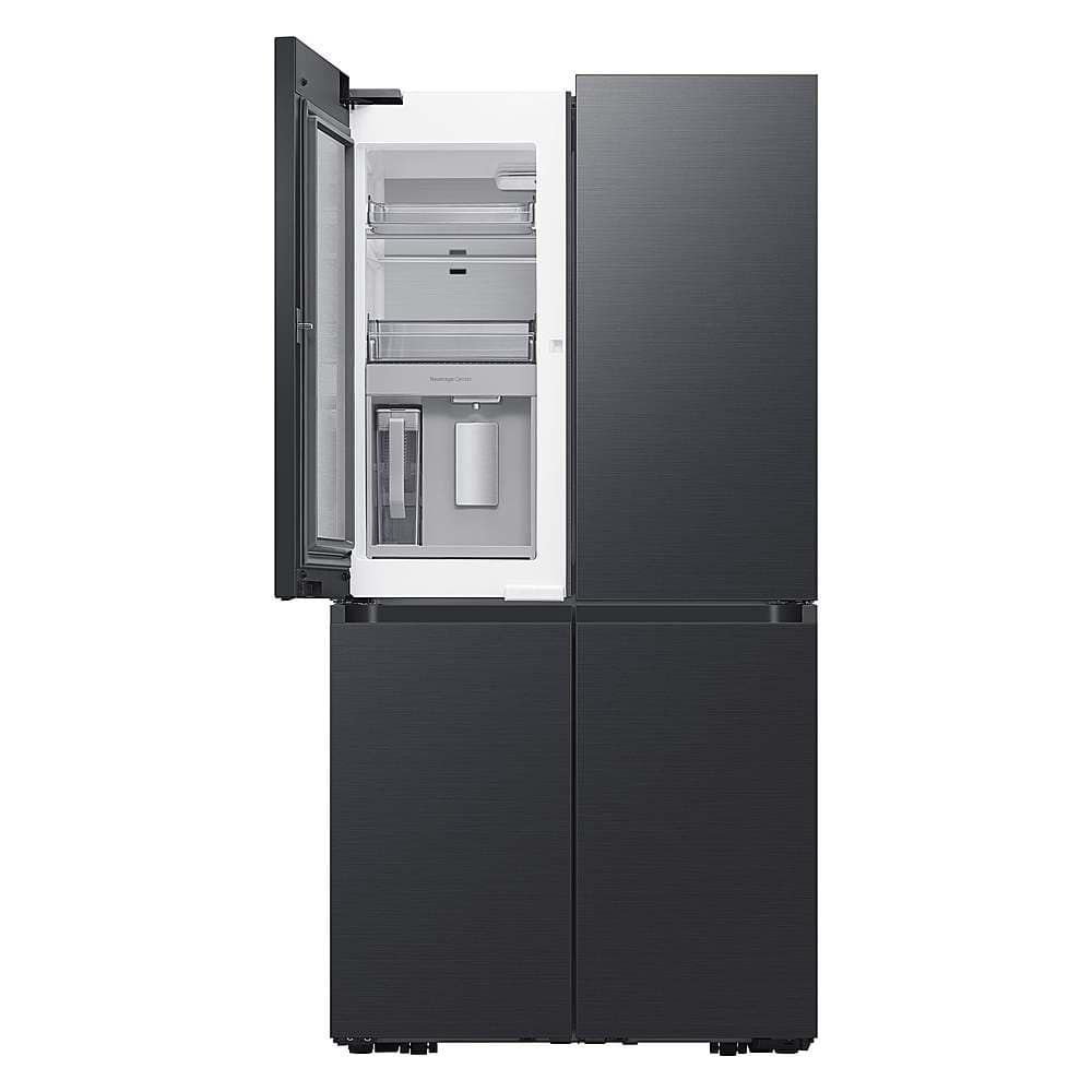 Alt View 20. Samsung - BESPOKE 29 cu. ft. 4-Door Flex French Door Smart Refrigerator with Customizable Panel Colors - Matte Black Steel.