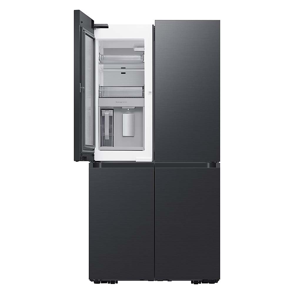 Alt View 20. Samsung - BESPOKE 29 cu. ft. 4-Door Flex French Door Smart Refrigerator with Customizable Panel Colors - Matte Black Steel.
