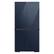 Front. Samsung - BESPOKE 29 cu. ft. 4-Door Flex French Door Smart Refrigerator with Customizable Panel Colors - Navy Glass.