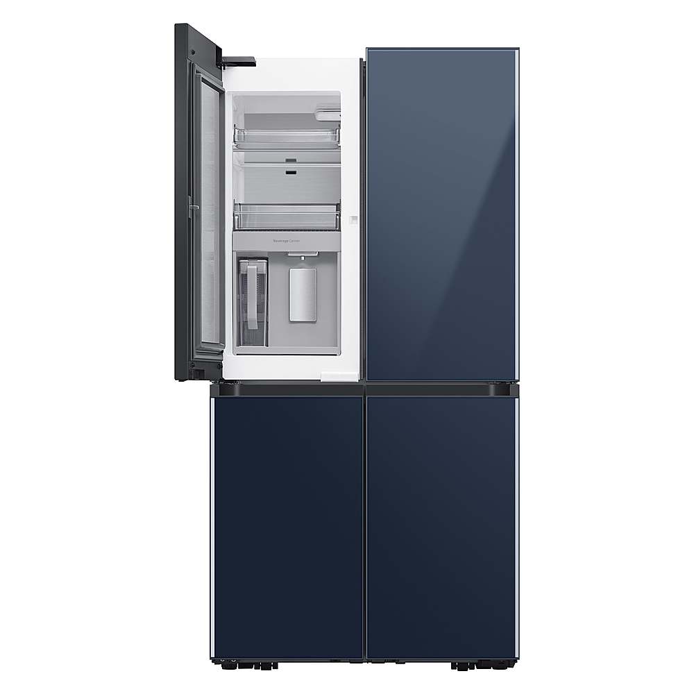 Alt View 20. Samsung - BESPOKE 29 cu. ft. 4-Door Flex French Door Smart Refrigerator with Customizable Panel Colors - Navy Glass.