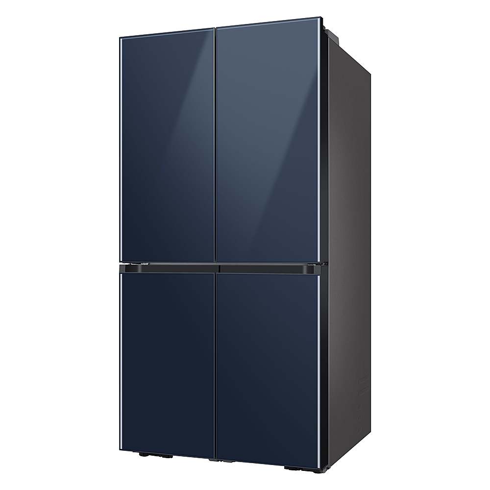 Alt View 21. Samsung - BESPOKE 29 cu. ft. 4-Door Flex French Door Smart Refrigerator with Customizable Panel Colors - Navy Glass.
