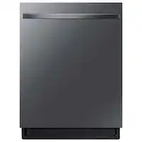 Samsung - Smart 44dBA Dishwasher with StormWash+ - Black Stainless Steel - Front_Zoom