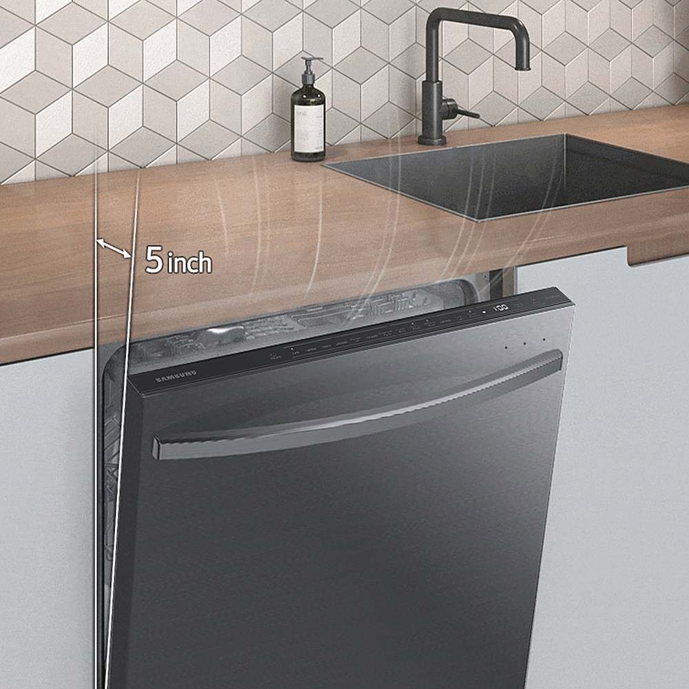 Alt View 16. Samsung - Smart 44dBA Dishwasher with StormWash+ - Fingerprint Resistant Black Stainless Steel.