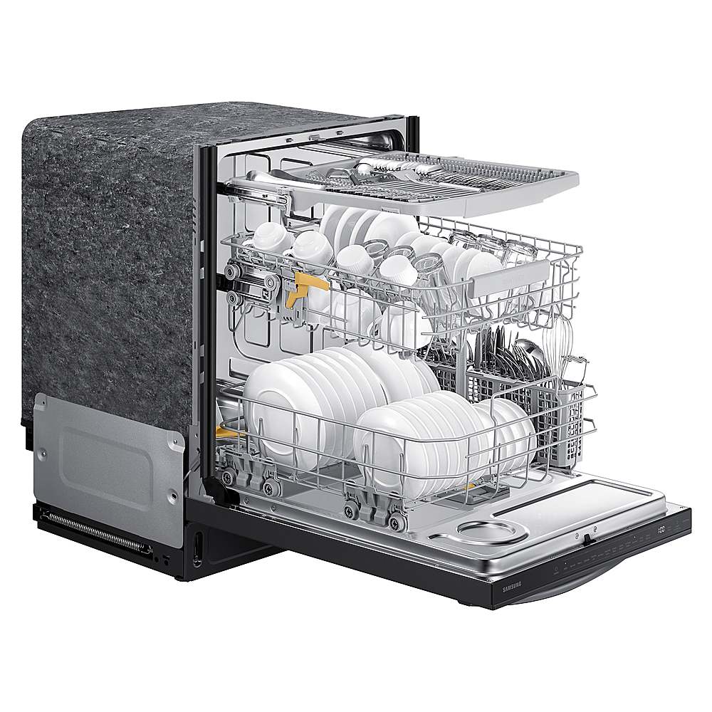 Alt View 17. Samsung - Smart 44dBA Dishwasher with StormWash+ - Fingerprint Resistant Black Stainless Steel.