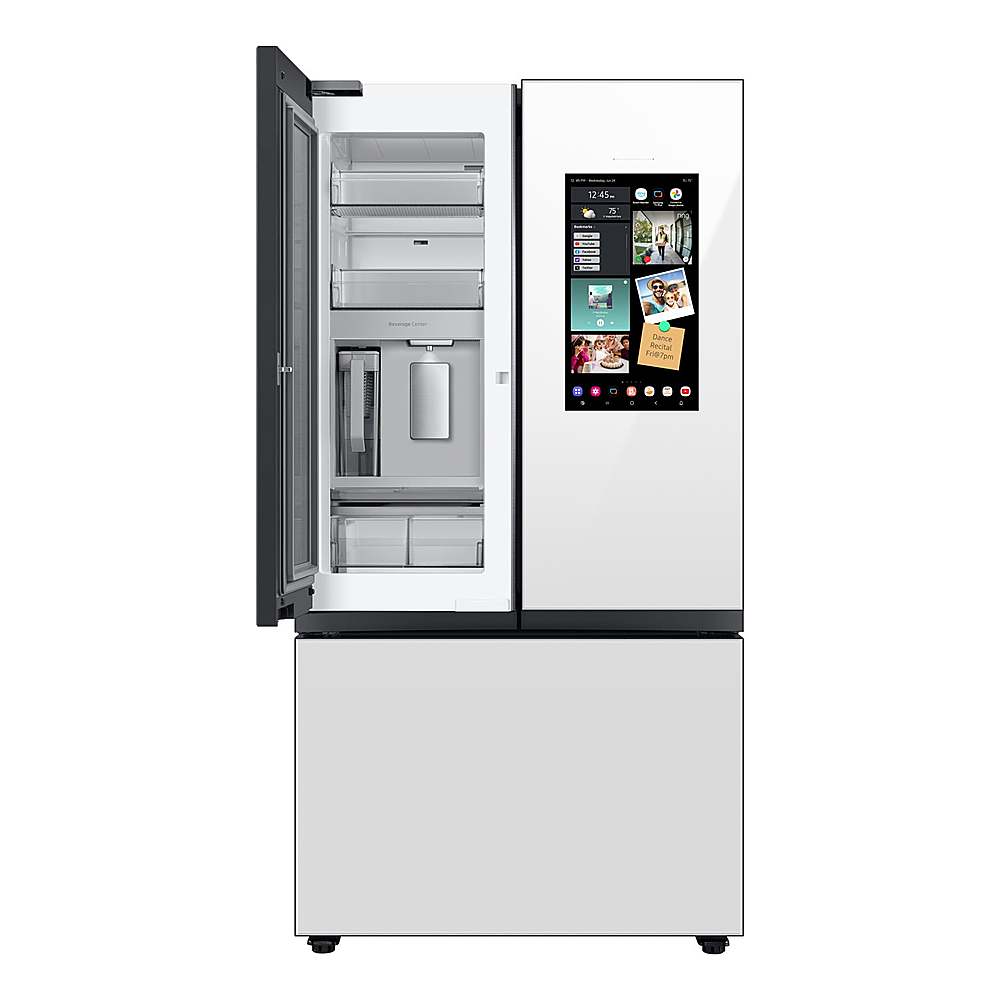 Alt View 14. Samsung - BESPOKE 30 cu. ft. 3-Door French Door Smart Refrigerator with Family Hub - Custom Panel Ready.