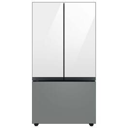 Samsung - BESPOKE 30 cu. ft. 3-Door French Door Smart Refrigerator with AutoFill Water Pitcher - Custom Panel Ready