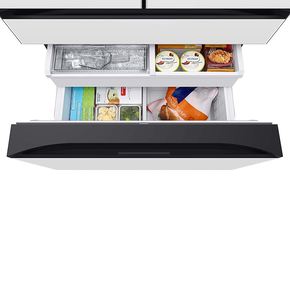 Alt View 17. Samsung - BESPOKE 23 cu. ft. 4-Door French Door Counter Depth Smart Refrigerator with AutoFill Water Pitcher - Custom Panel Ready.