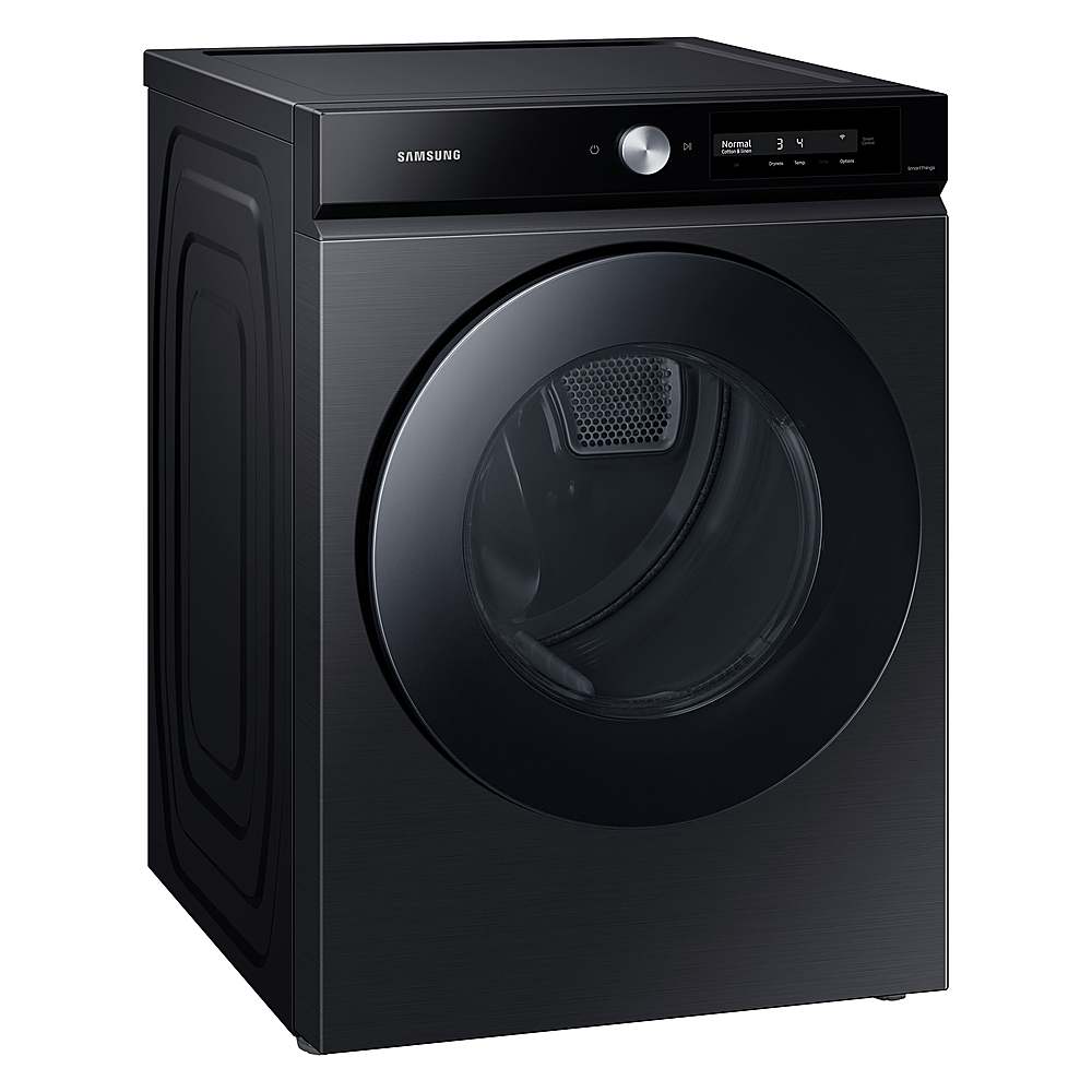 Alt View 12. Samsung - BESPOKE 7.5 cu. ft. Large Capacity Electric Dryer with Super Speed Dry and AI Smart Dial - Brushed Black.