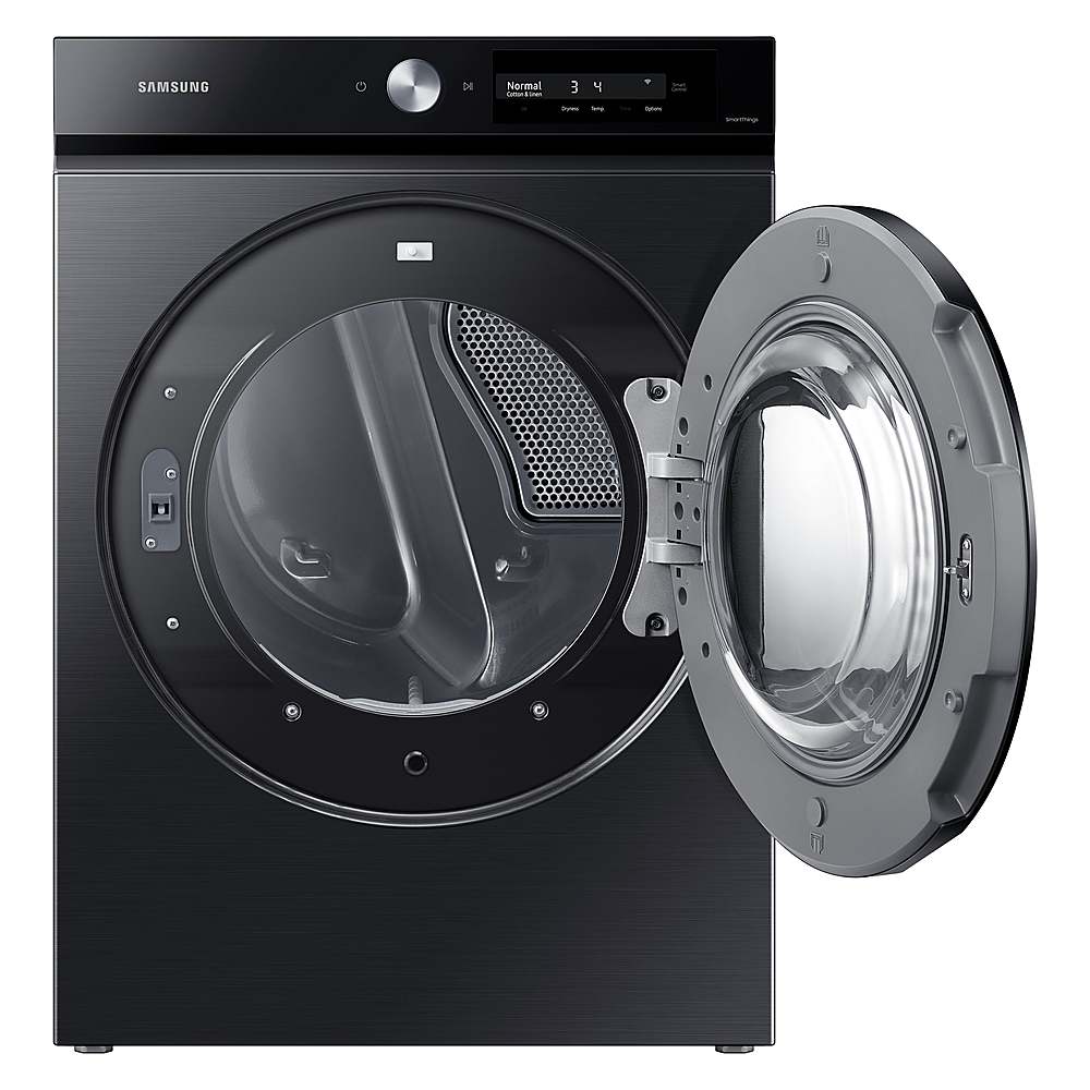 Alt View 13. Samsung - BESPOKE 7.5 cu. ft. Large Capacity Electric Dryer with Super Speed Dry and AI Smart Dial - Brushed Black.