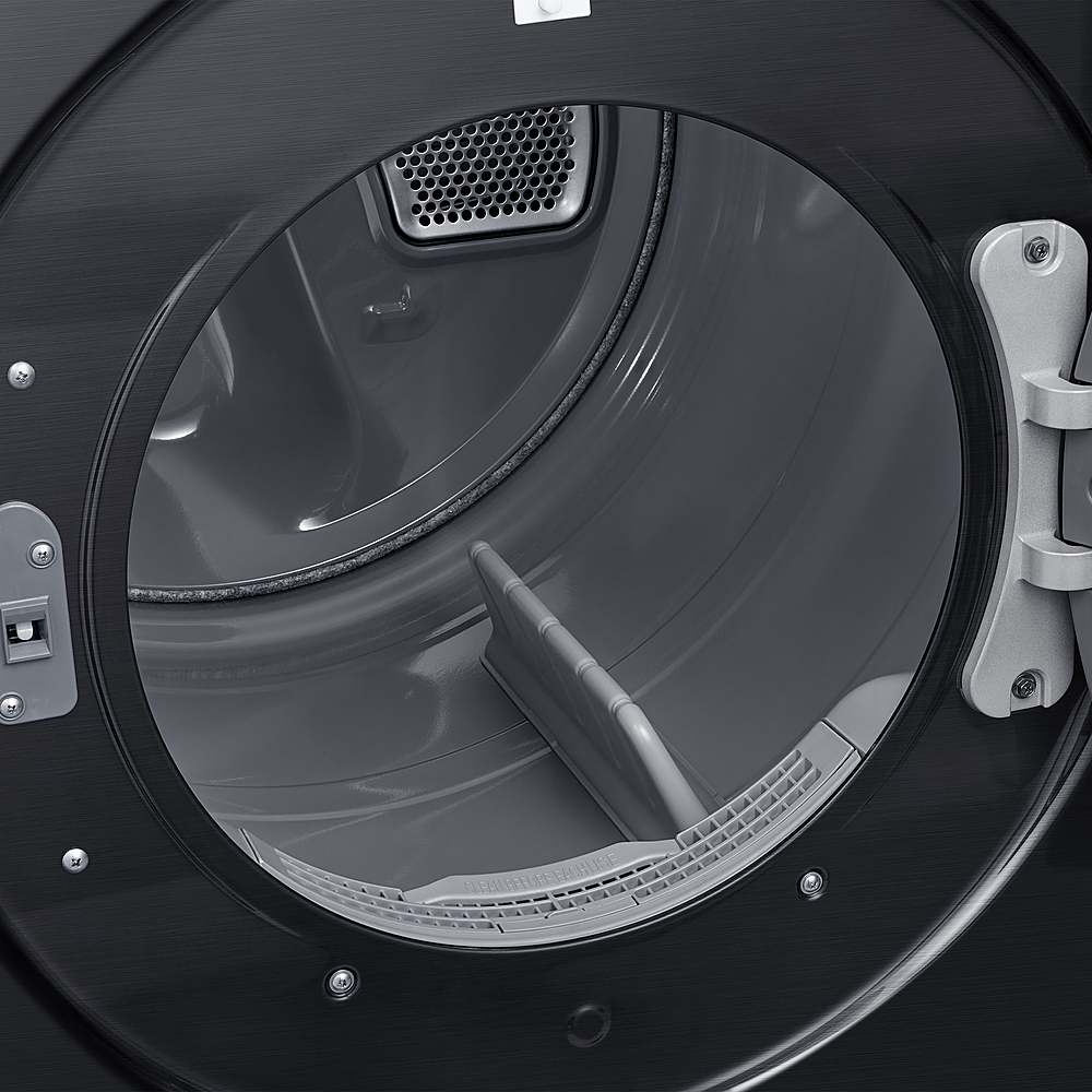 Alt View 20. Samsung - BESPOKE 7.5 cu. ft. Large Capacity Electric Dryer with Super Speed Dry and AI Smart Dial - Brushed Black.