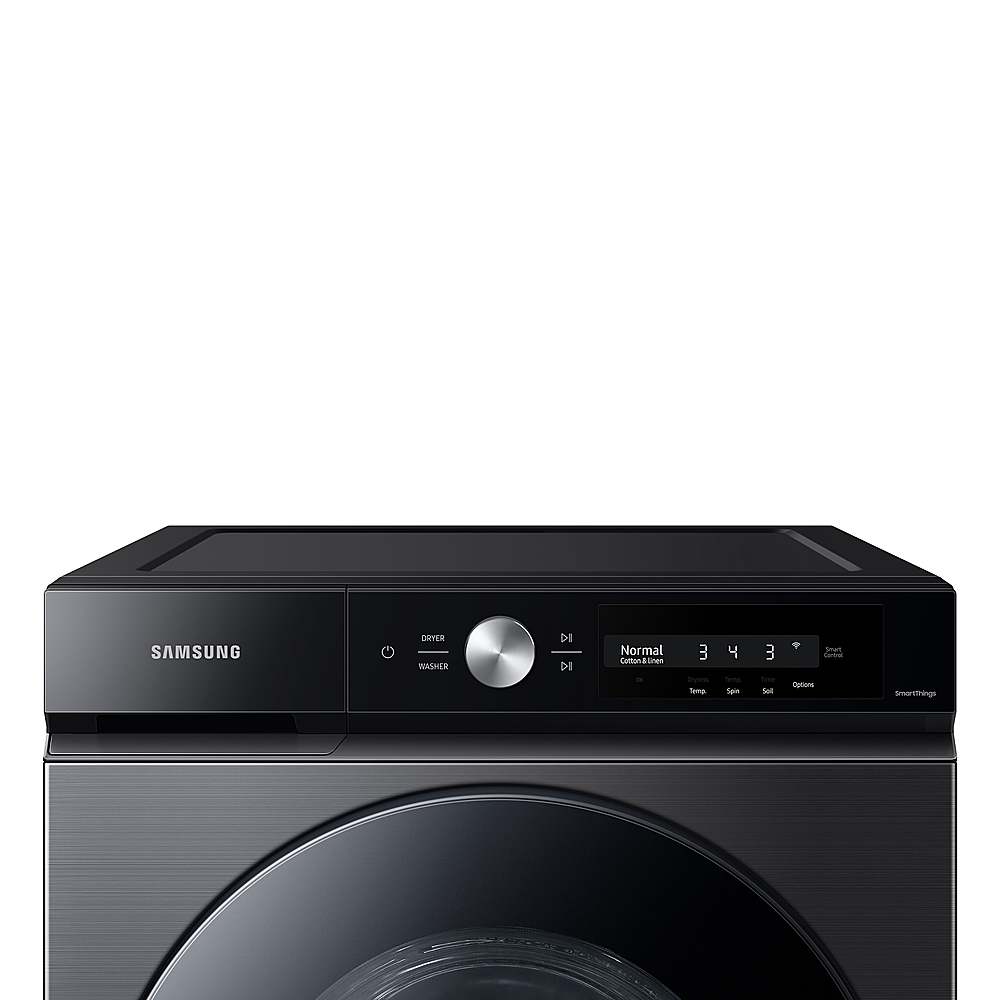 Alt View 11. Samsung - BESPOKE 4.6 cu. ft. Large Capacity Front Load Washer with Super Speed Wash and AI Smart Dial - Brushed Black.