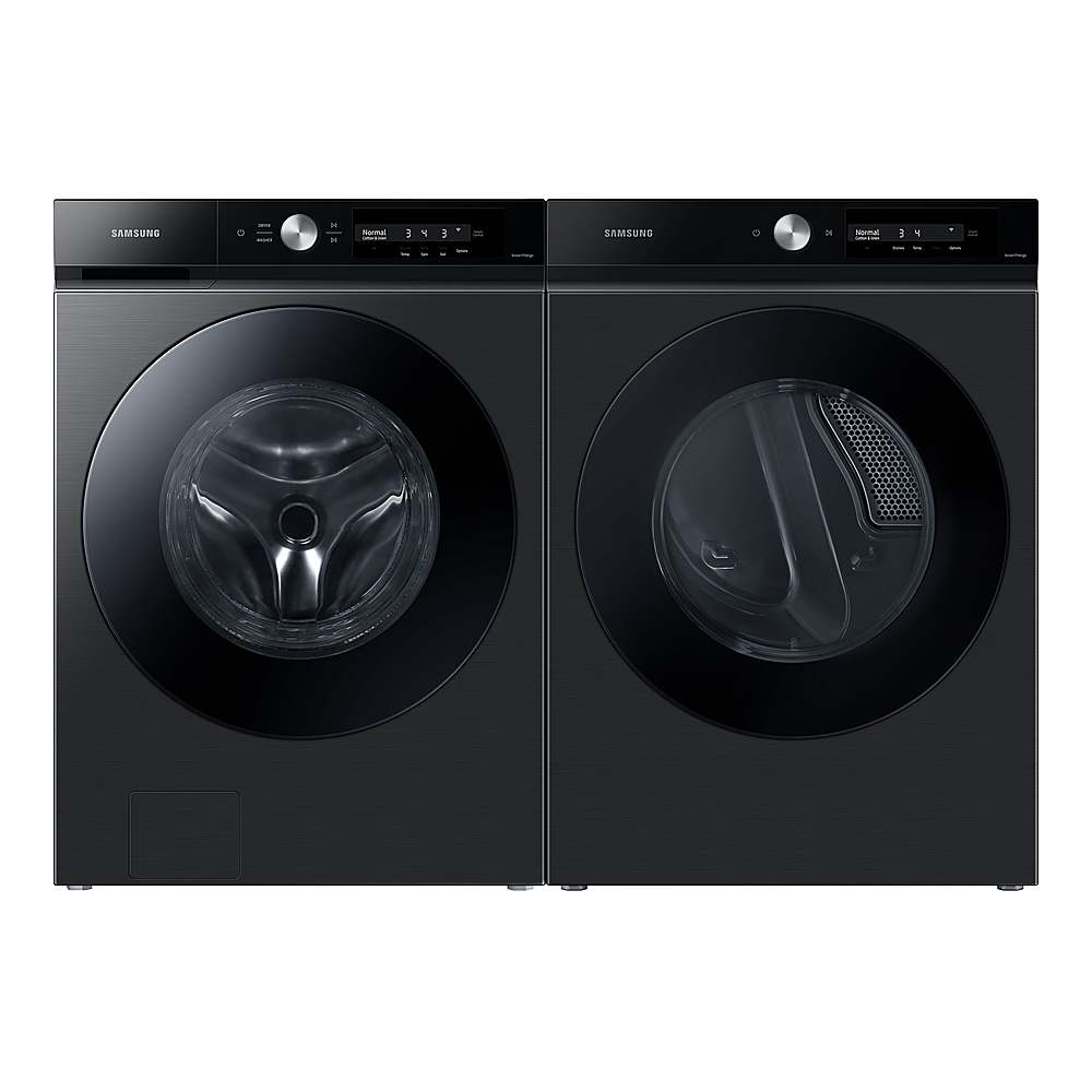 Alt View 14. Samsung - BESPOKE 4.6 cu. ft. Large Capacity Front Load Washer with Super Speed Wash and AI Smart Dial - Brushed Black.