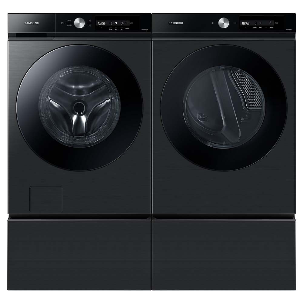 Alt View 15. Samsung - BESPOKE 4.6 cu. ft. Large Capacity Front Load Washer with Super Speed Wash and AI Smart Dial - Brushed Black.