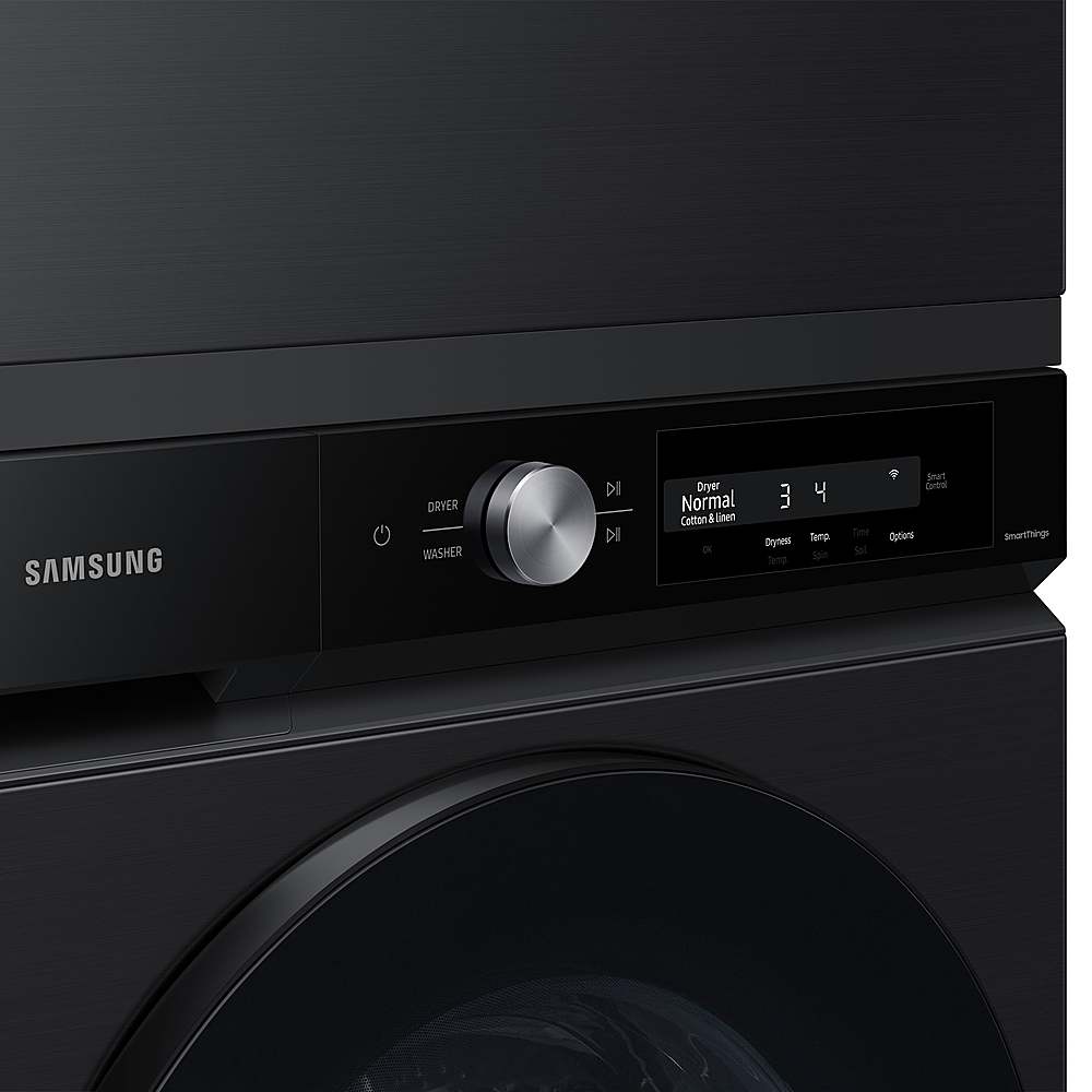 Alt View 18. Samsung - BESPOKE 4.6 cu. ft. Large Capacity Front Load Washer with Super Speed Wash and AI Smart Dial - Brushed Black.