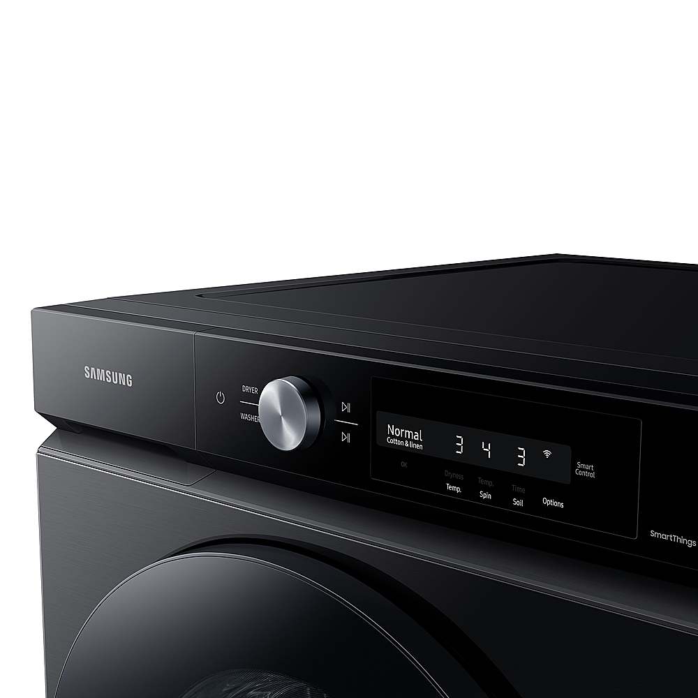 Alt View 19. Samsung - BESPOKE 4.6 cu. ft. Large Capacity Front Load Washer with Super Speed Wash and AI Smart Dial - Brushed Black.