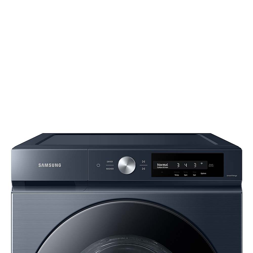 Alt View 11. Samsung - BESPOKE 4.6 Cu. Ft. High-Efficiency Stackable Smart Front Load Washer with Steam and Super Speed Wash - Brushed Navy.