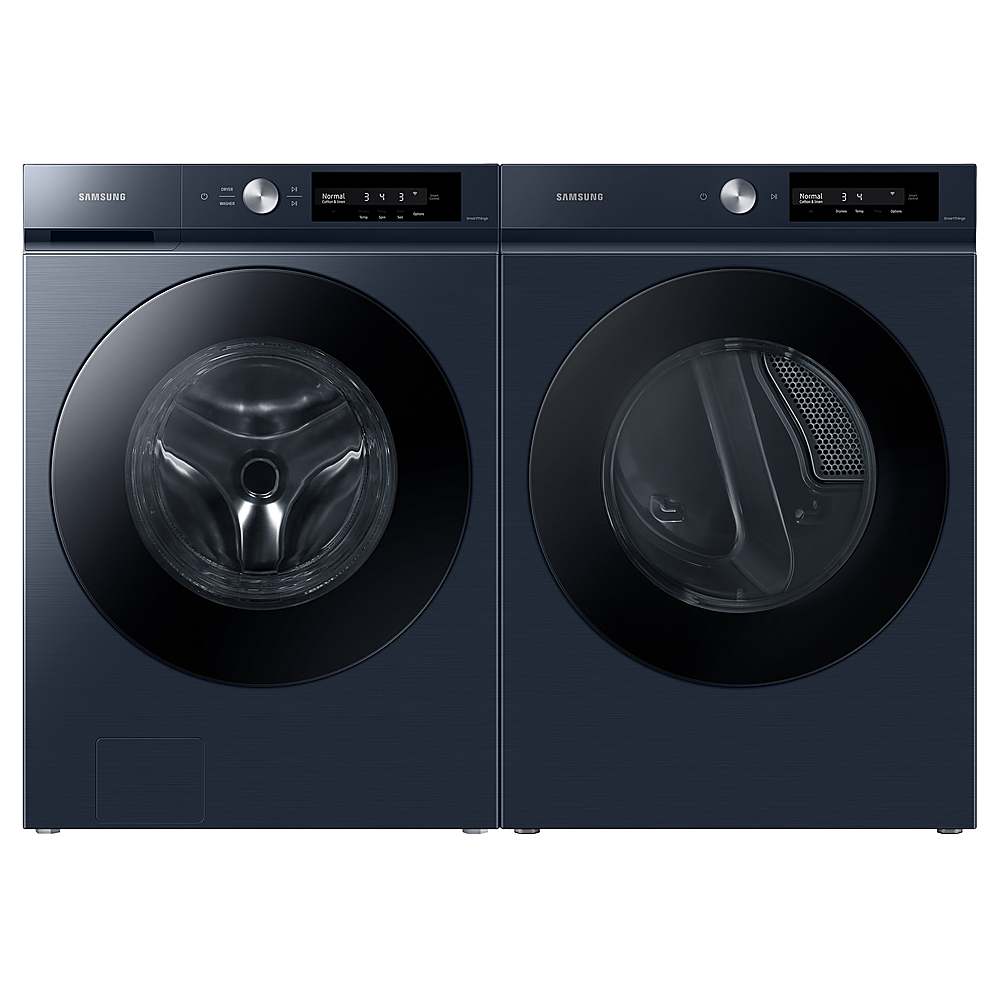 Alt View 14. Samsung - BESPOKE 4.6 Cu. Ft. High-Efficiency Stackable Smart Front Load Washer with Steam and Super Speed Wash - Brushed Navy.