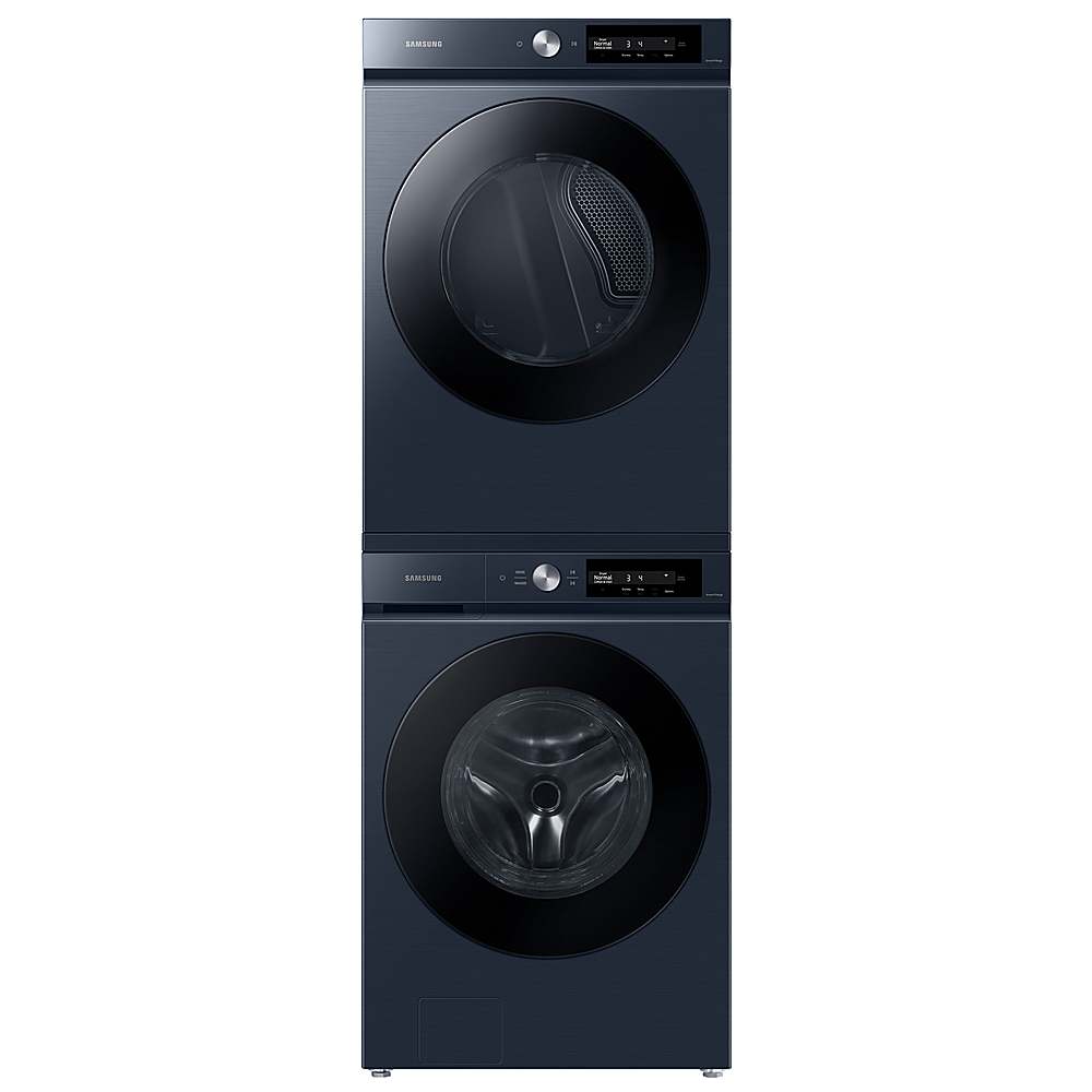 Alt View 16. Samsung - BESPOKE 4.6 Cu. Ft. High-Efficiency Stackable Smart Front Load Washer with Steam and Super Speed Wash - Brushed Navy.