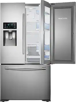 Samsung - 23 Cu. Ft. Counter Depth 3-Door Refrigerator with Food ShowCase - Stainless Steel