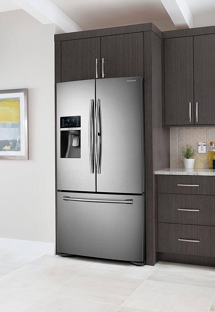 Alt View 11. Samsung - 23 Cu. Ft. Counter Depth 3-Door Refrigerator with Food ShowCase - Stainless steel.