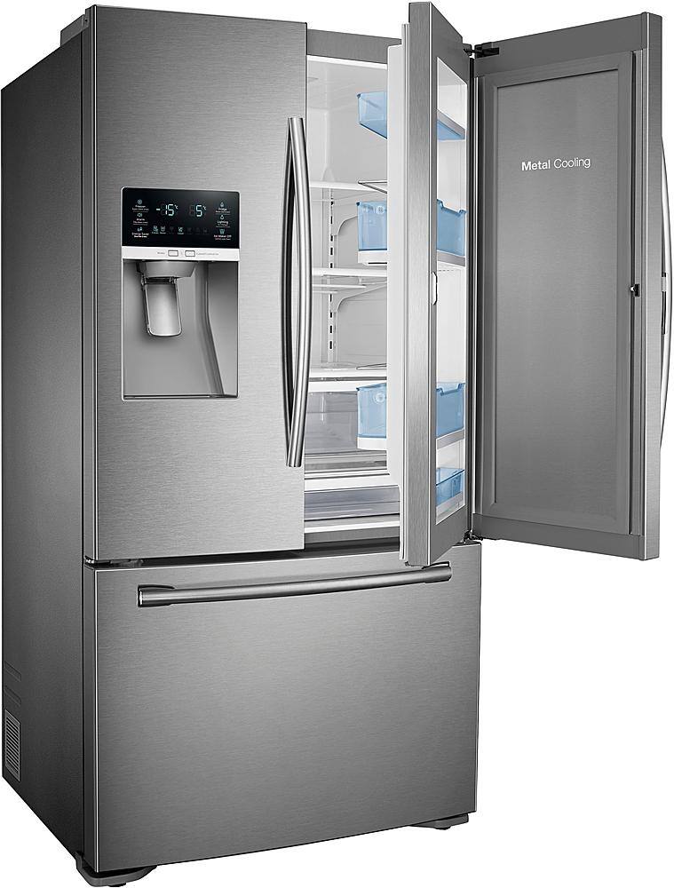 Alt View 13. Samsung - 23 Cu. Ft. Counter Depth 3-Door Refrigerator with Food ShowCase - Stainless steel.