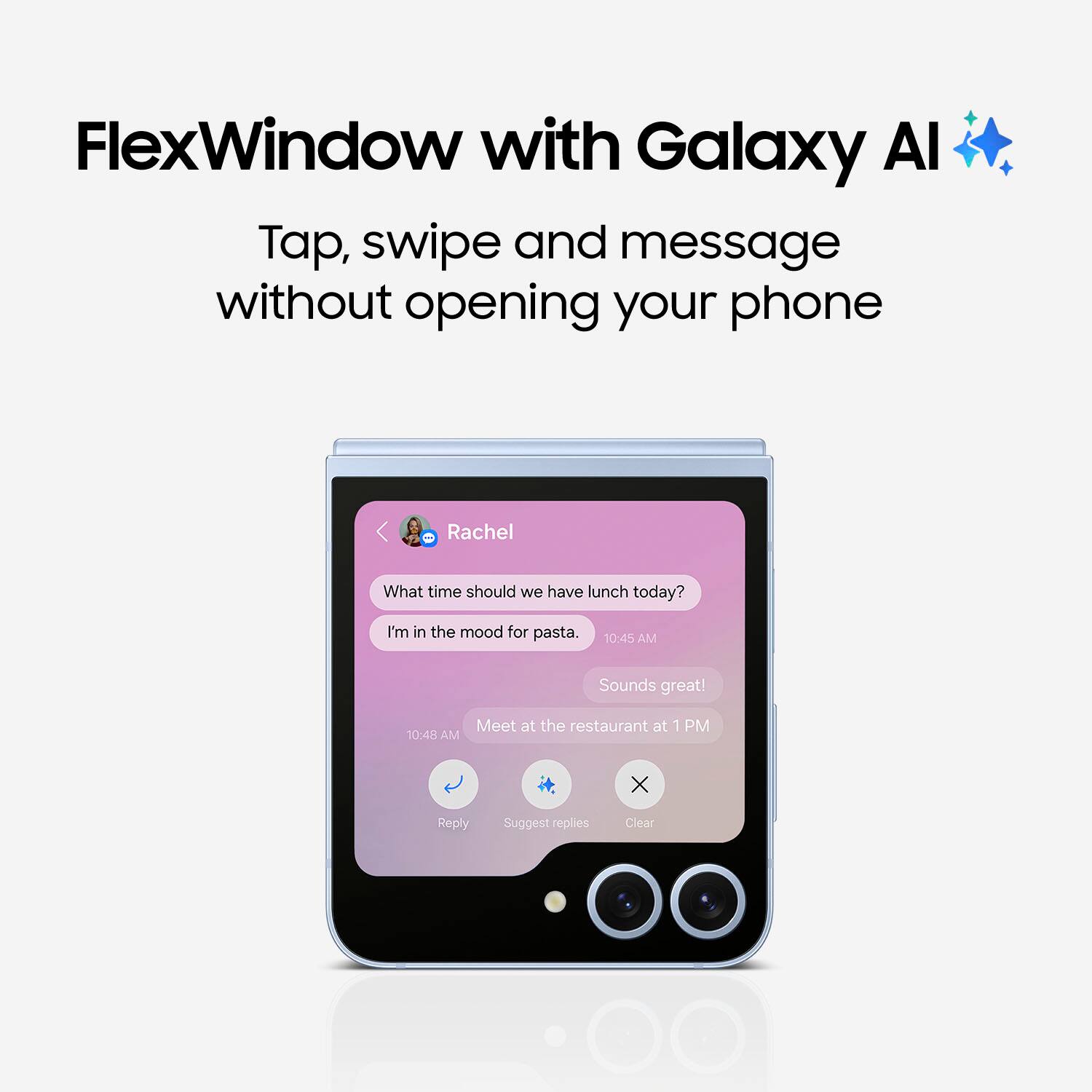 Alt View 15. Samsung - Galaxy Z Flip6 256GB (Unlocked) - Light Blue.