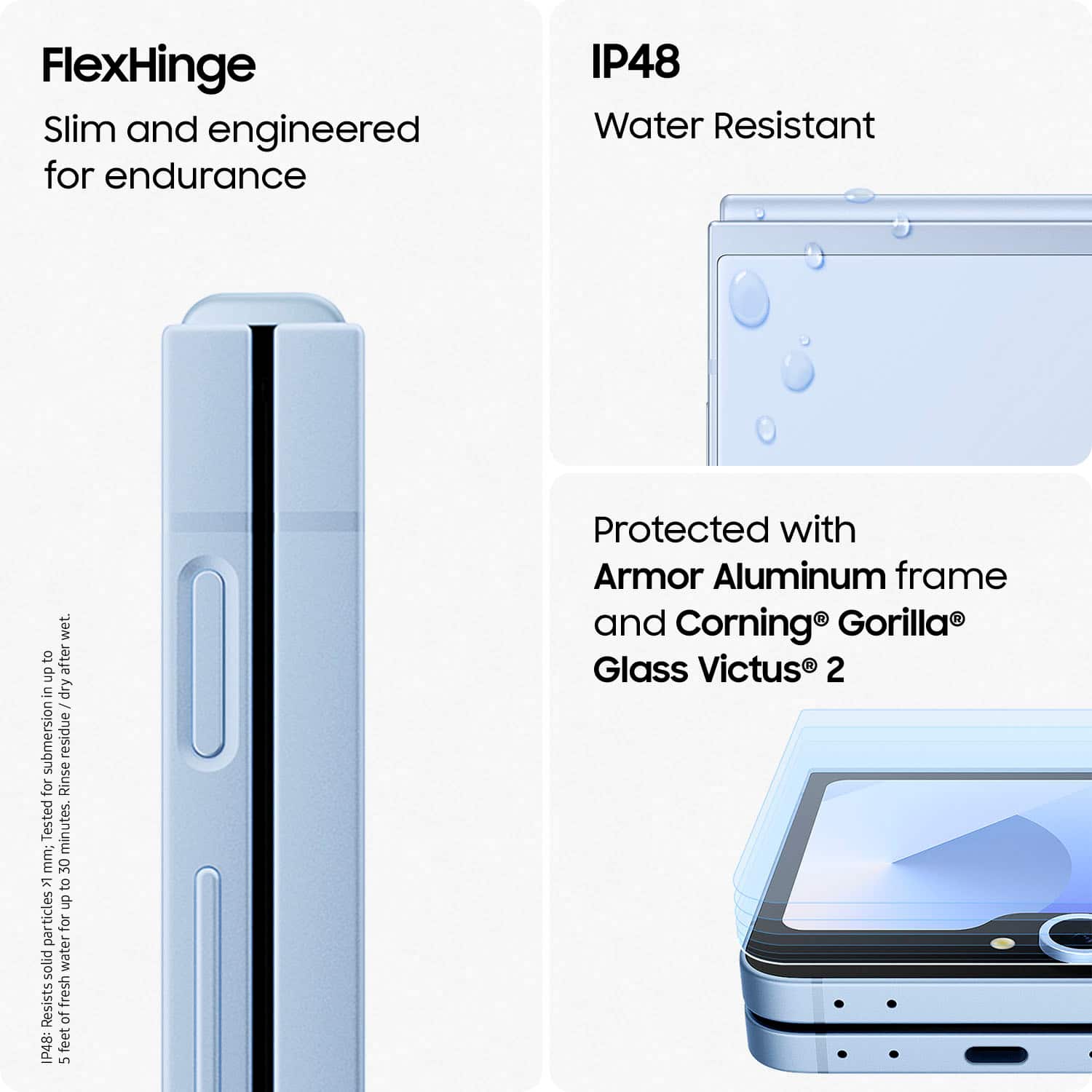 Alt View 16. Samsung - Galaxy Z Flip6 256GB (Unlocked) - Light Blue.